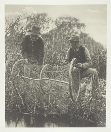Setting Up the Bow-Net by Peter Henry Emerson, photograph, 1886