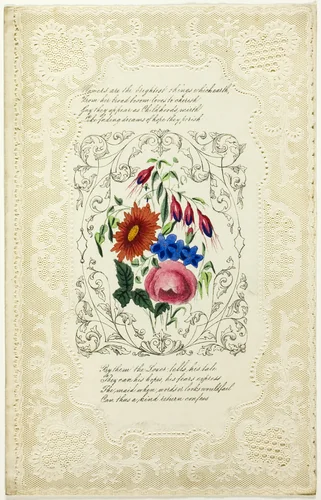 Flowers are the Brightest Things (valentine) by George Kershaw, other, 1855-1860