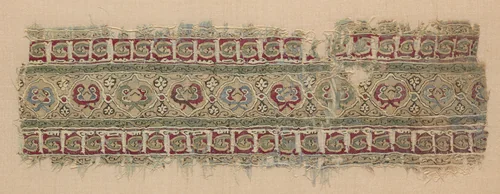 Fragment of Tiraz-Style Textile by Unknown, textile, 1100-1199