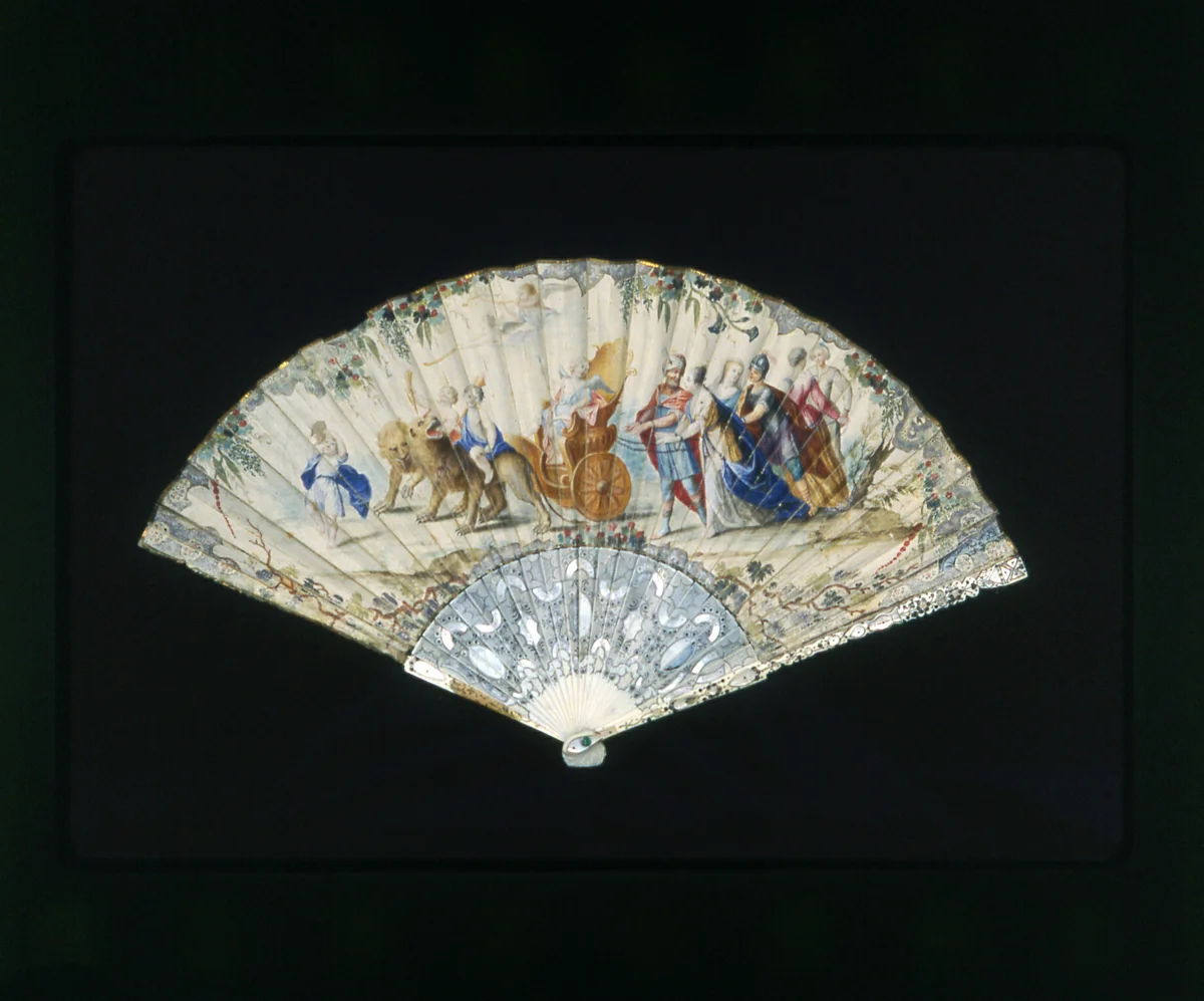 Fan by France, textile, 1701-1800