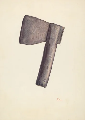 Axe by Hal Blakeley, index of american design, 1935-1942