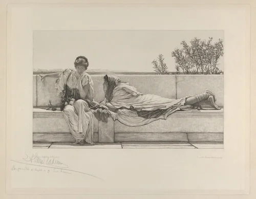 Pleading by Lawrence Alma-Tadema, print, 1878