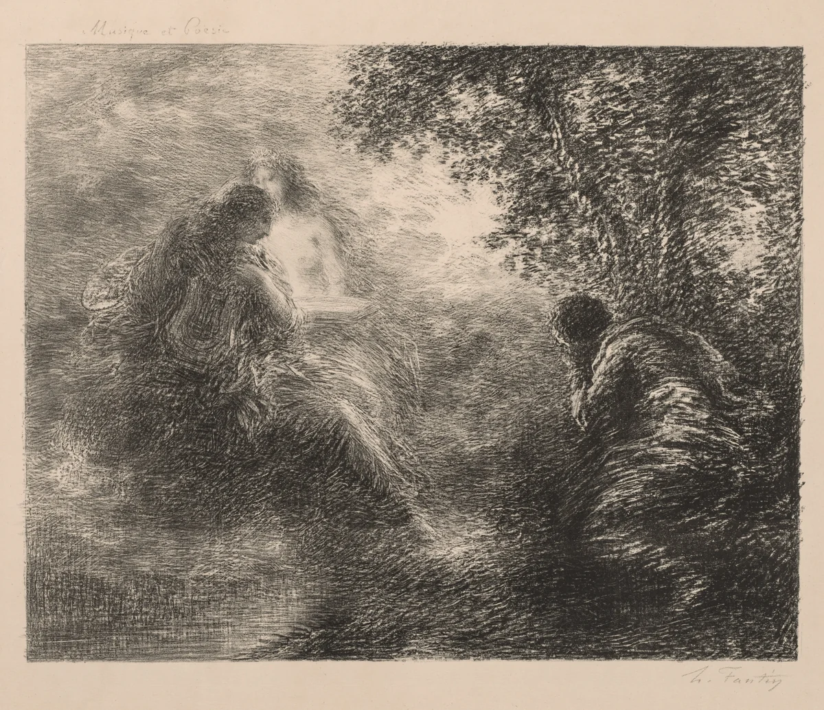 Music and Poetry by Henri Fantin-Latour, print, 1883