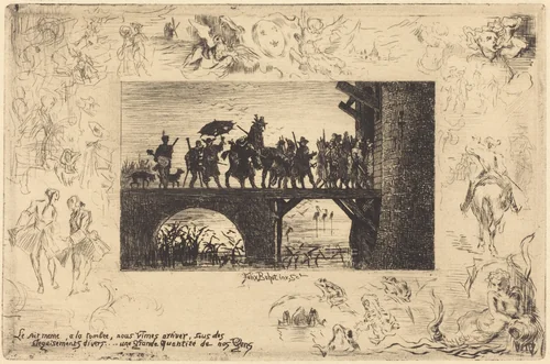 Le soir même... (The same evening...) by Félix-Hilaire Buhot, print, 1878