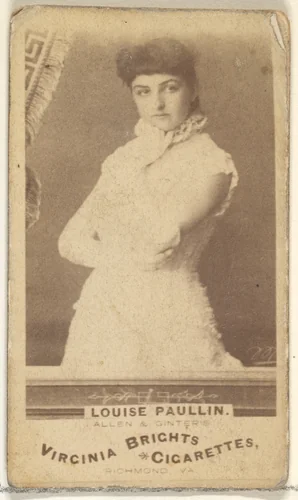 Louise Paullin, from the Actors and Actresses series (N45, Type 1) for Virginia Brights Cigarettes by Allen & Ginter, photograph, 1885-1891