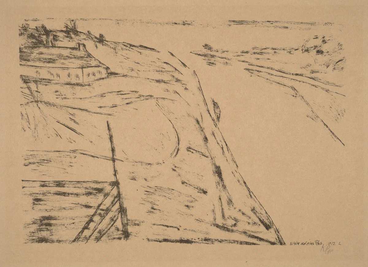 Blick auf einen Fluss (View on a River) by Paul Klee, print, 1912