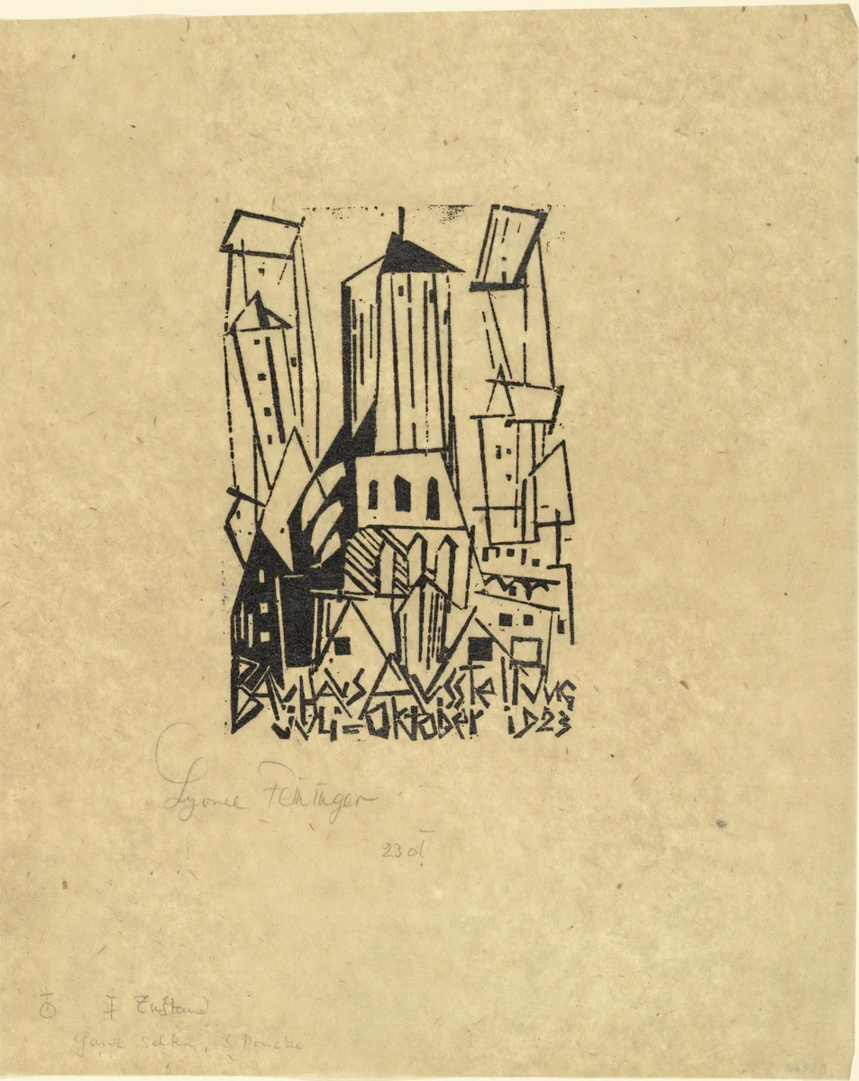 Church (Kirche) by Lyonel Feininger, print, 1923
