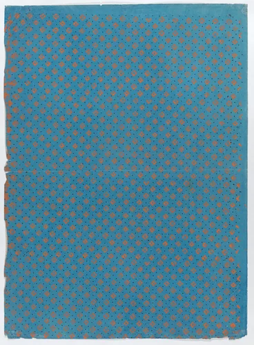 Sheet with an overall dot and floral pattern by anonymous, print, 1775-1875