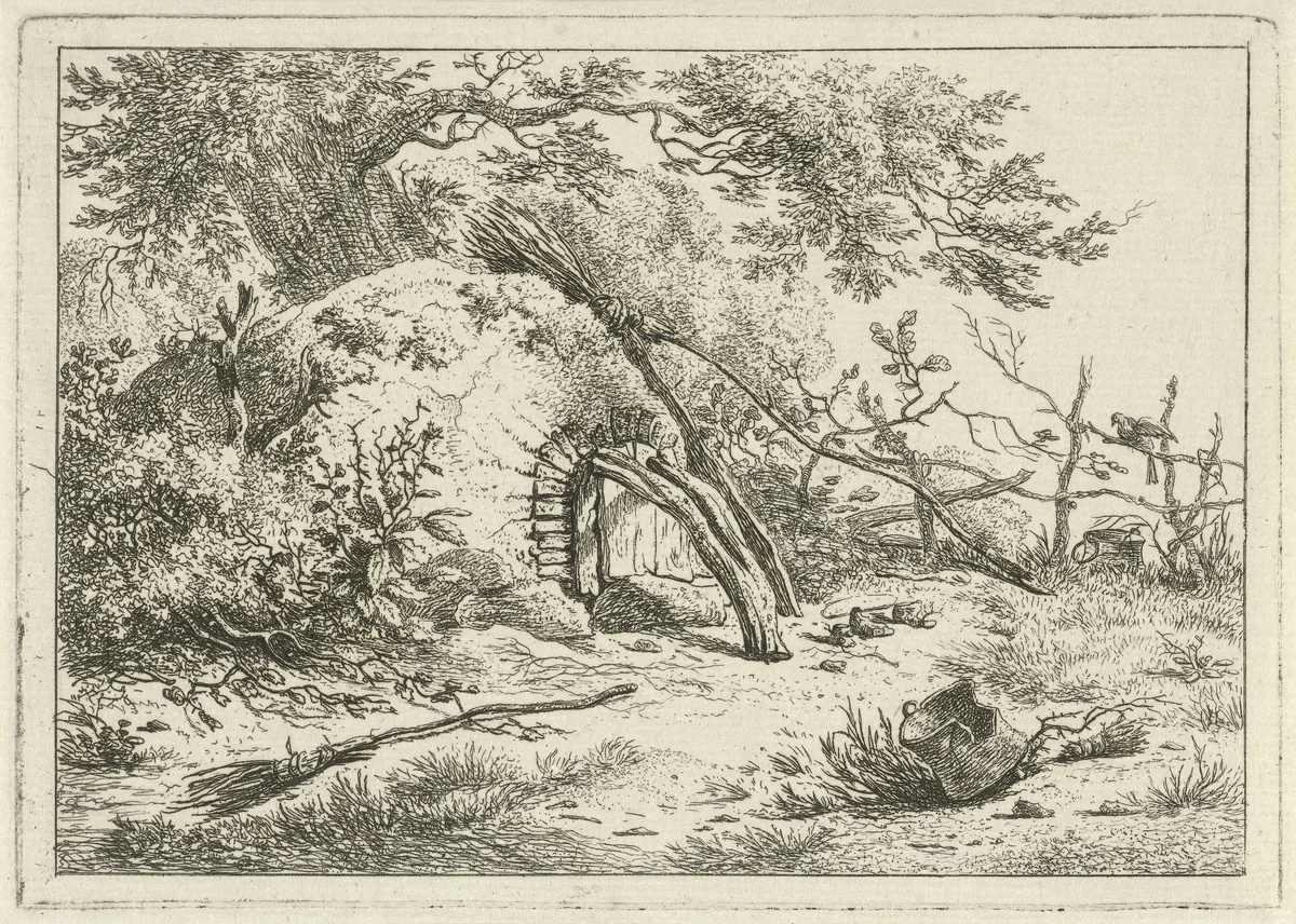 Oven met bezems by Hermanus Fock, print, 1809