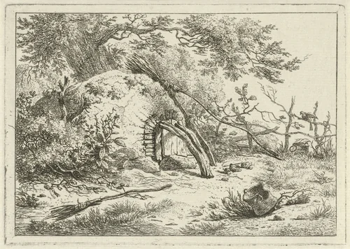 Oven met bezems by Hermanus Fock, print, 1809