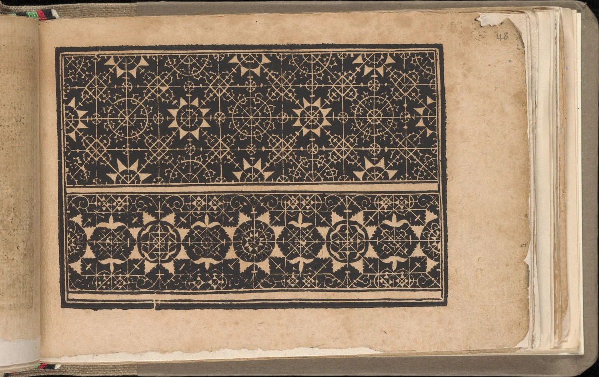 Schön newes Modelbuch (Page 48r) by Sigismundus Latomus, book, 1608