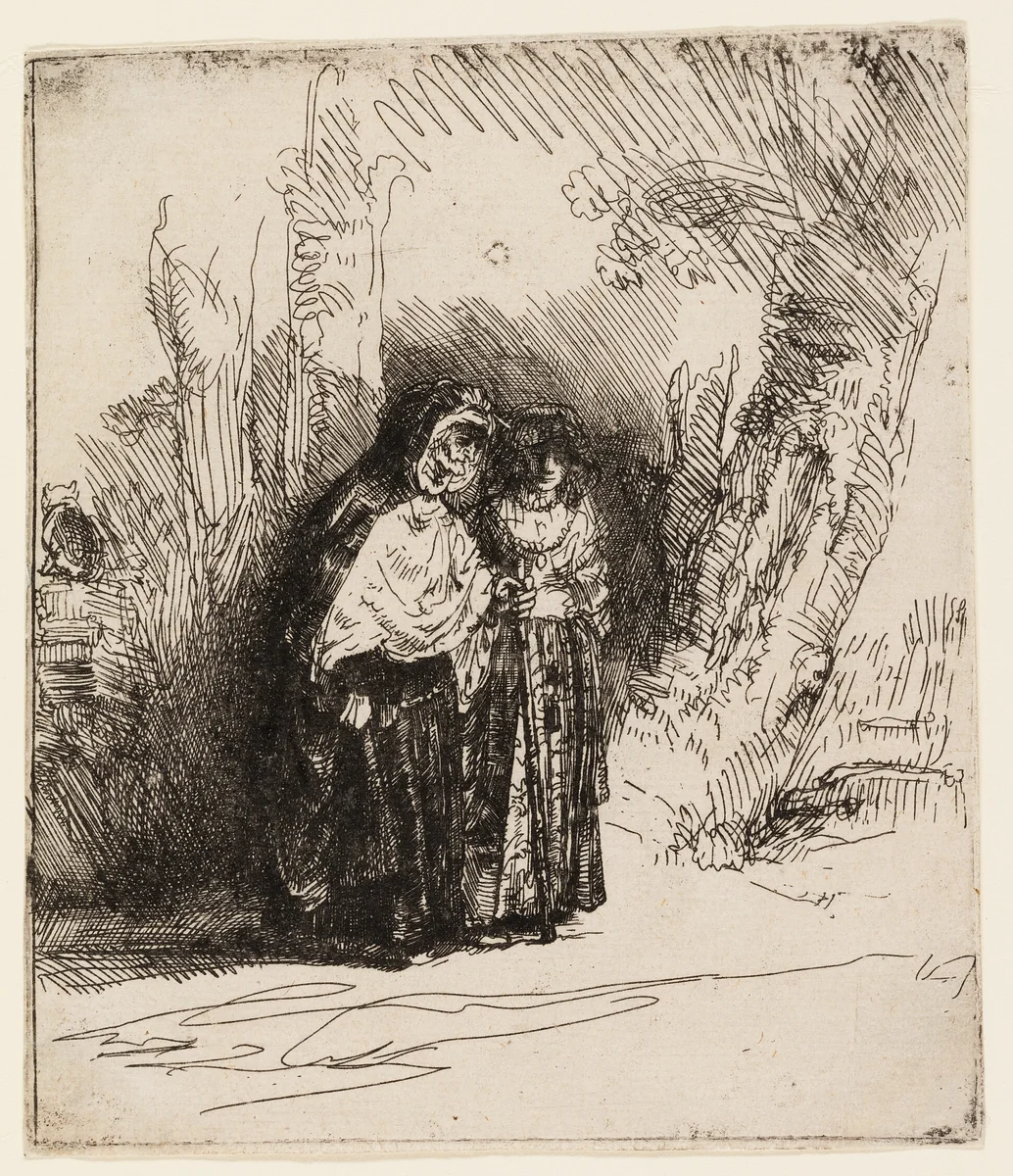 The Spanish Gypsy 'Preciosa' by Rembrandt van Rijn, print, 1637-1647