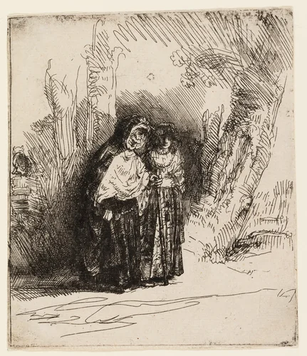 The Spanish Gypsy 'Preciosa' by Rembrandt van Rijn, print, 1637-1647