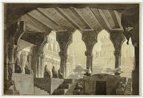 Stage Design by Louis Jean Desprez, drawing, 1763-1804