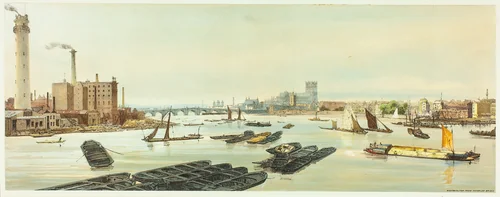 Westminster, from Waterloo Bridge, plate nineteen from Original Views of London as It Is by Thomas Shotter Boys, print, 1842