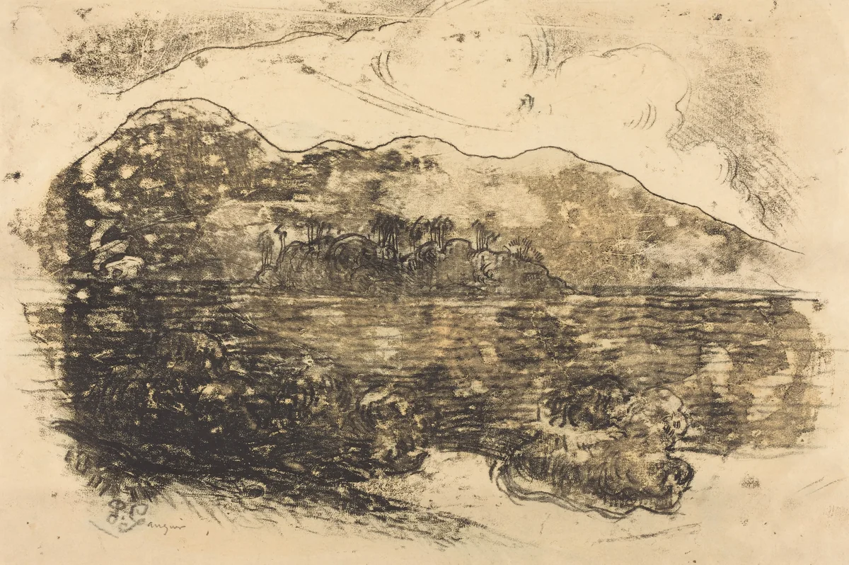 Tahitian Shore [recto] by Paul Gauguin, print, 1900