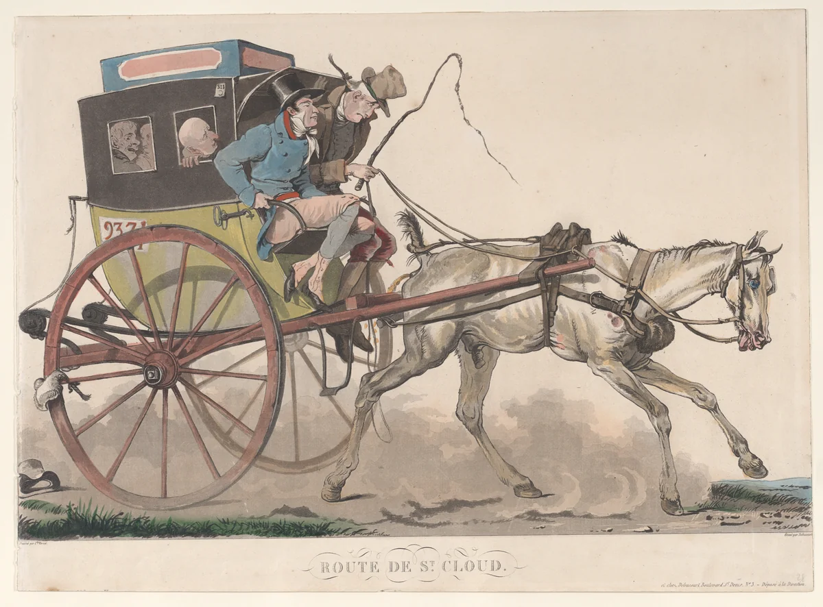 Route de St. Cloud by Louis Philibert Debucourt, print, 1816