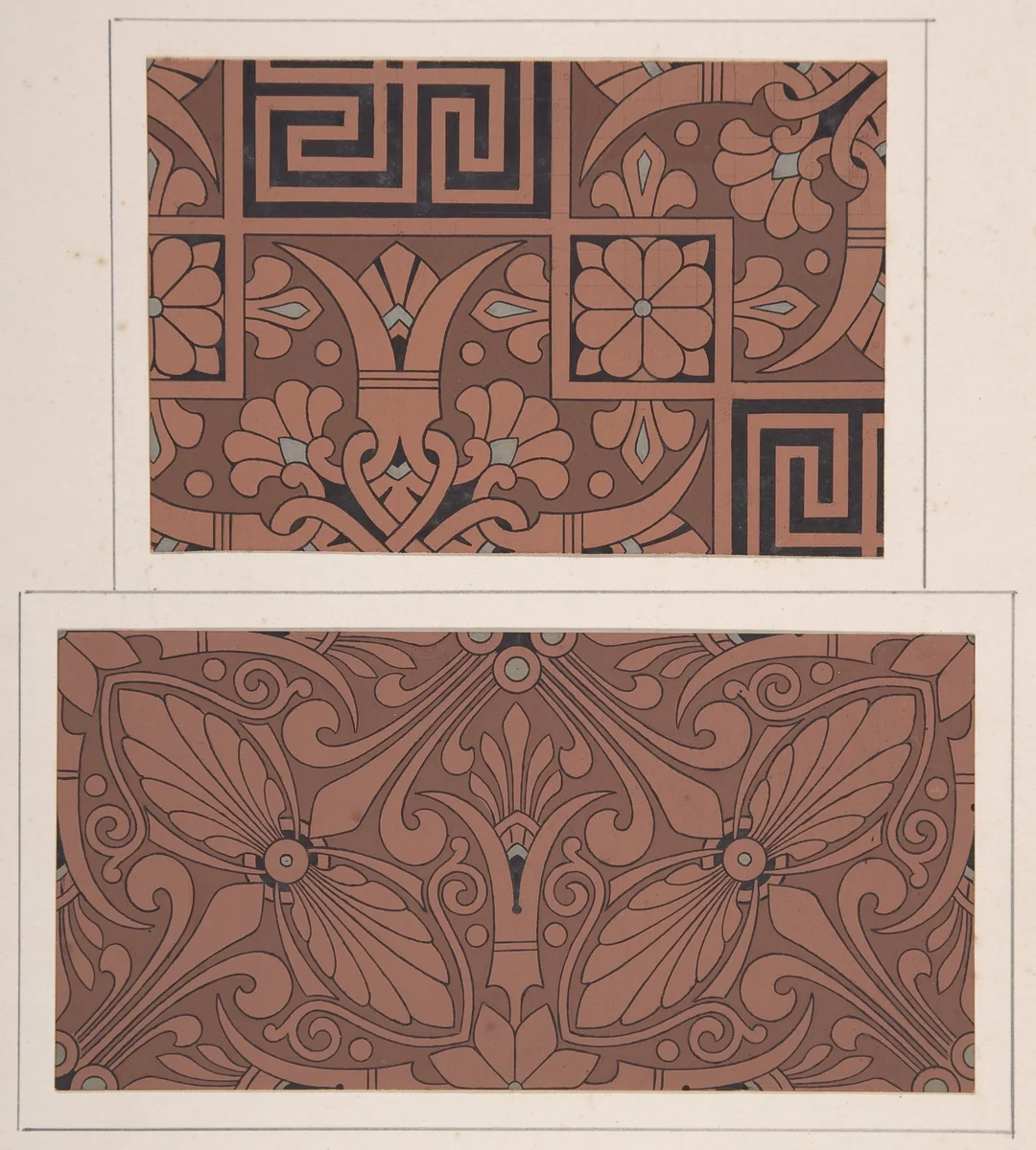 Design drawing by Christopher Dresser, drawing, 1878-1888