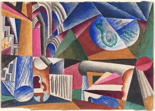 Set design for Der Blaue Cabaret Theatre, Berlin by Pavel Tchelitchew, drawing, 1920