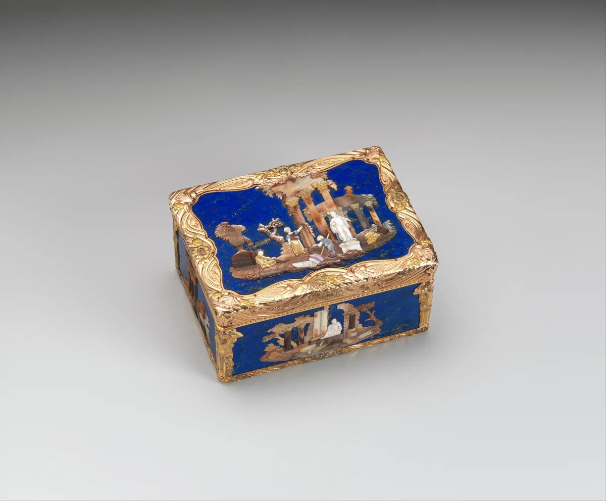 Snuffbox by D. B., metalwork, 1765-1770