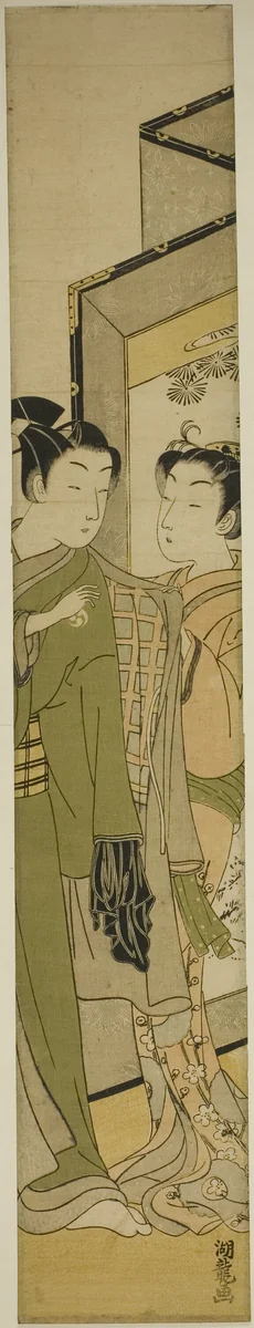 Taking Leave by Isoda Koryusai, print, 1765-1775