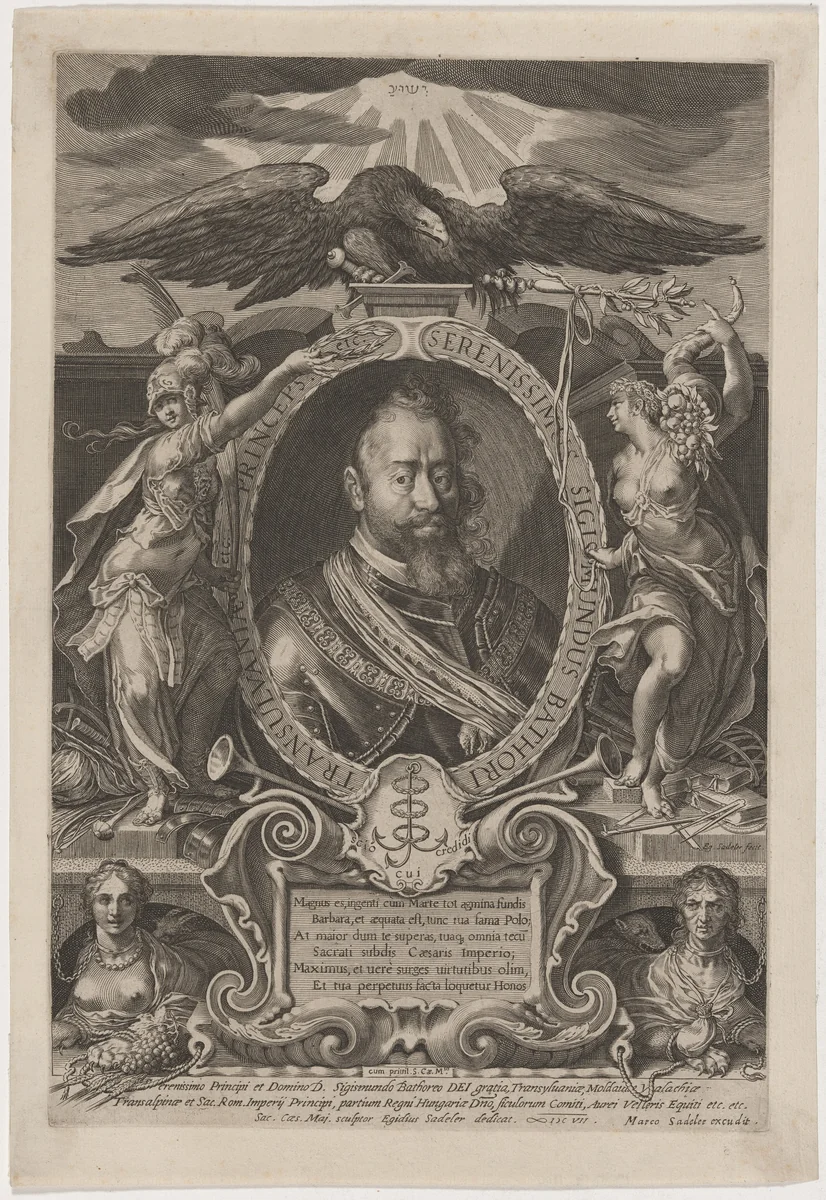 Sigismund Bathori, Prince of Transylvania by Aegidius Sadeler II, print, 1570-1629
