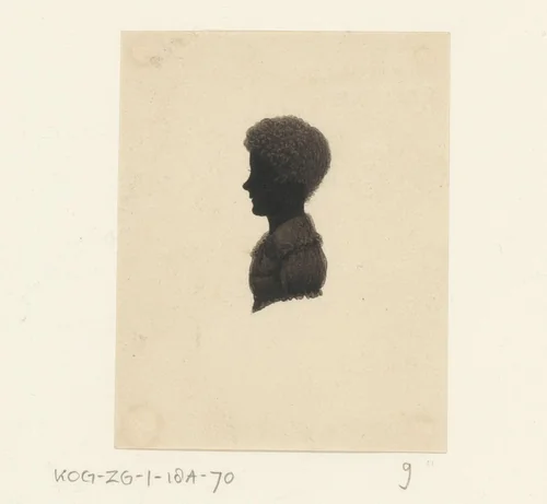 Silhouetportret van een onbekend meisje by anonymous, other, 1775-1849