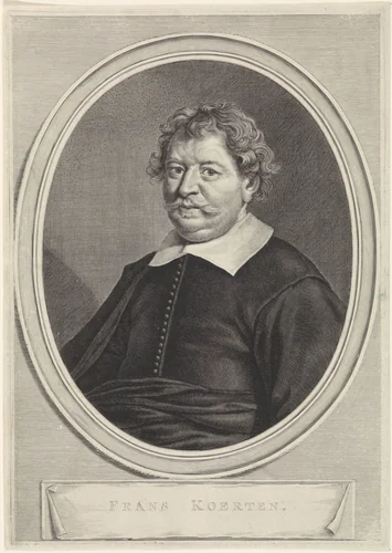 Portret van Frans Koerten by Theodor Matham, print, 1661