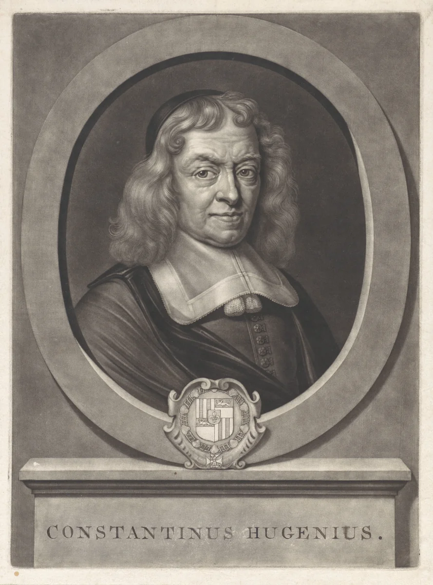Portret van Constantijn Huygens by Abraham Bloteling, print, 1690