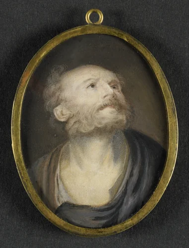 Kop van een oude man by anonymous, painting, 1700-1799