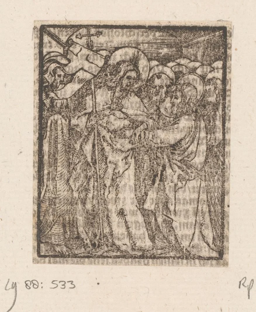 Ongelovige Thomas by anonymous, print, 1536