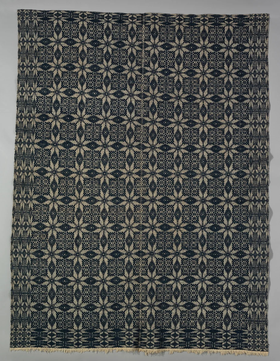 Coverlet by anonymous, textile, 1820-1840