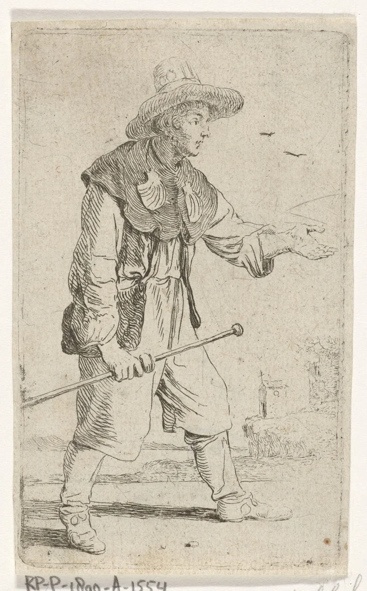 Pelgrim by Jan van den Hecke, print, 1671-1710