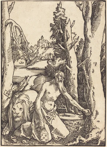 Saint Jerome in the Desert by Hans Baldung Grien, print, 1511