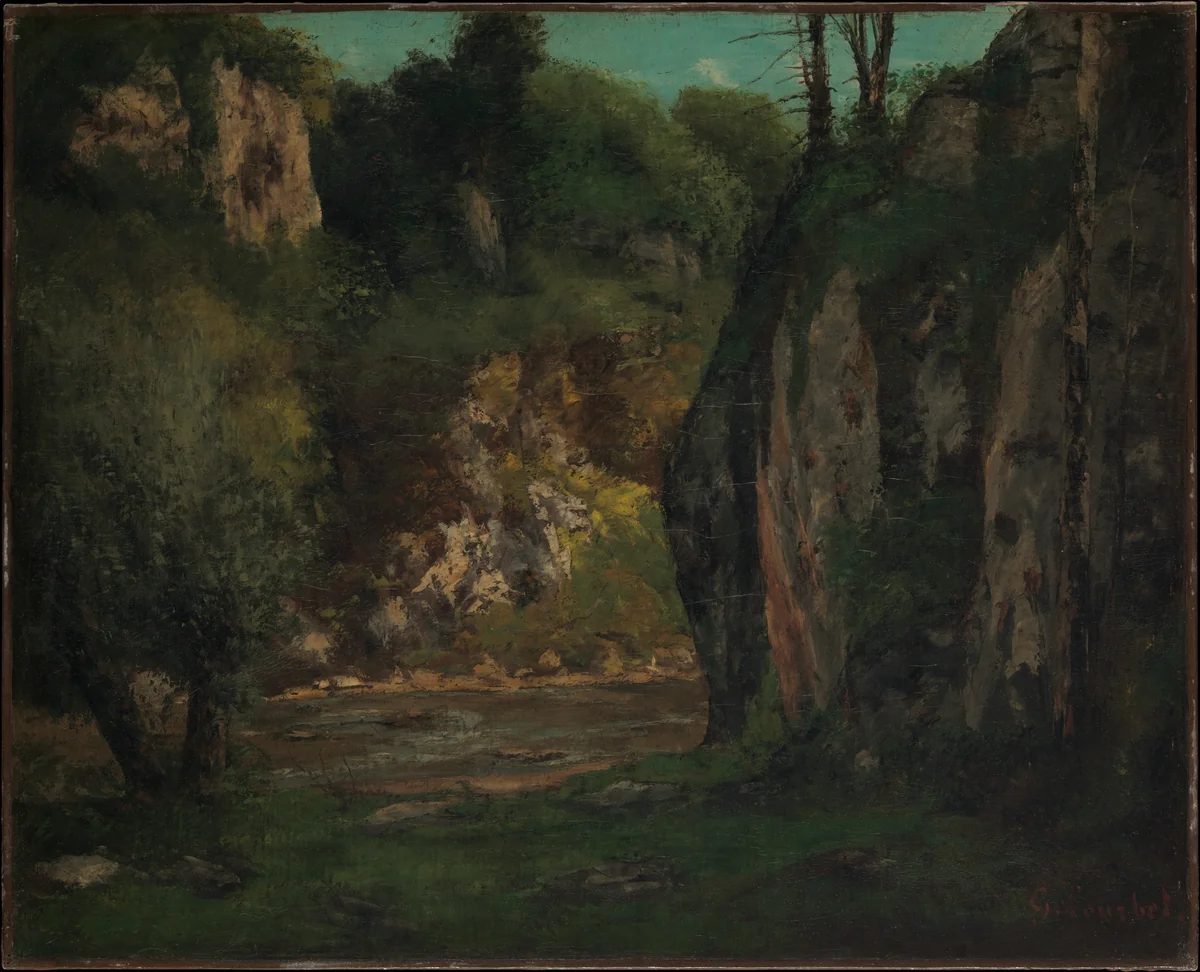 The Hidden Brook by Gustave Courbet, painting, 1873-1877
