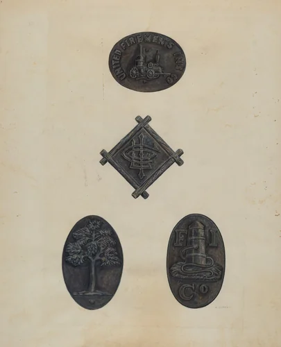 Firemarks by American 20th Century, index of american design, 1935-1942