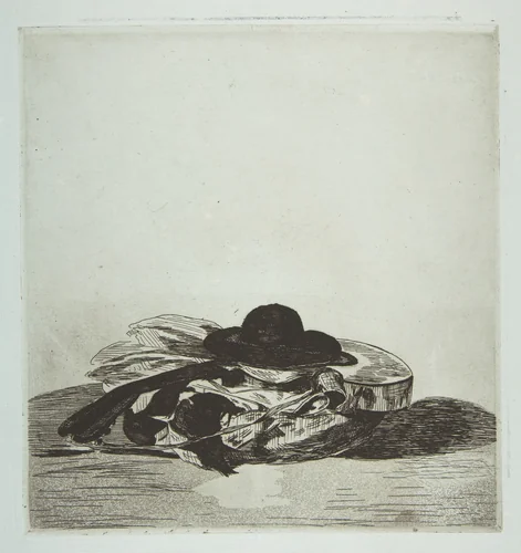 Hat and Guitar. Cover design for "Eaux-fortes par Edouard Manet," an album of fourteen etchings by Edouard Manet, print, 1862