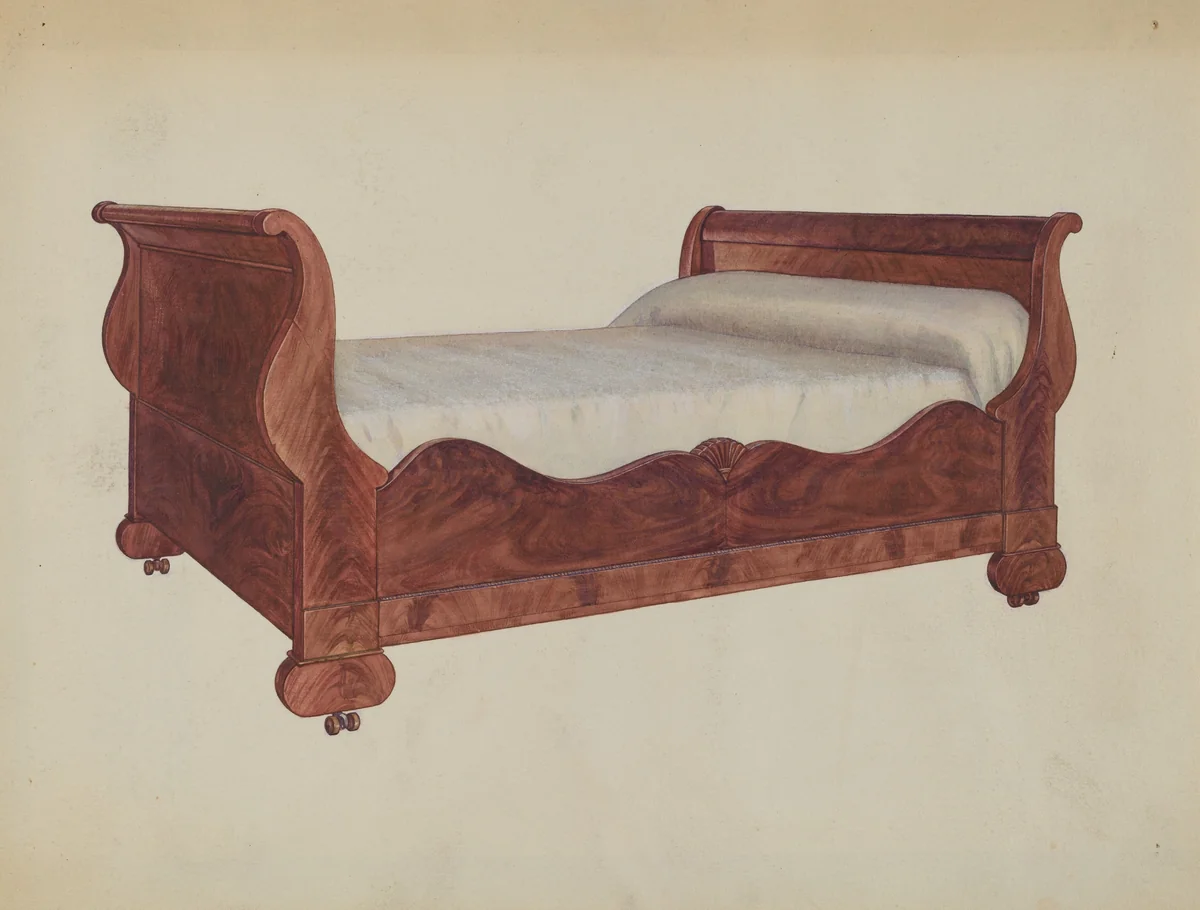 Bed Double by Virginia Kennady, index of american design, 1935-1942
