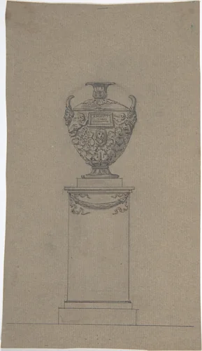 Design for a Tomb with an Urn by Johann Gottfried Schadow, drawing, 1764-1850