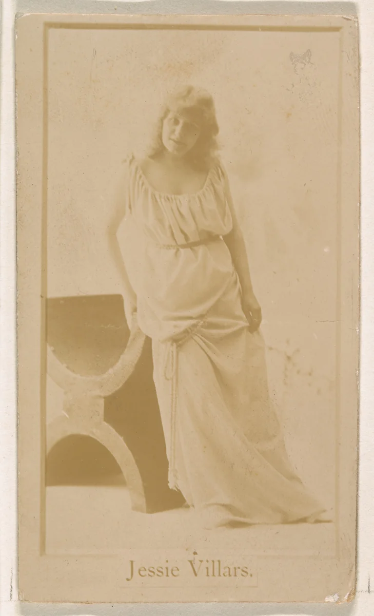 Jessie Villars, from the Actresses series (N245) issued by Kinney Brothers to promote Sweet Caporal Cigarettes by Kinney Brothers Tobacco Company, photograph, 1890