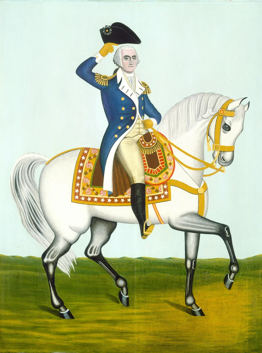 General Washington on a White Charger by American 19th Century, painting, 1835
