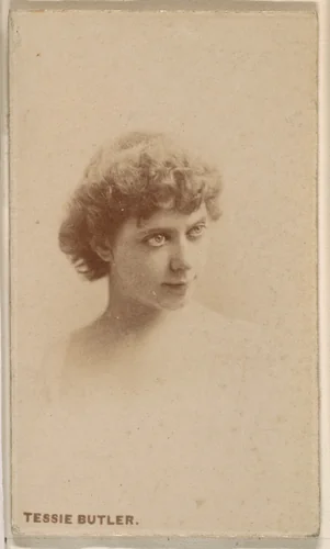 Tessie Butler, from the Actresses series (N246), Type 1, issued by Kinney Brothers to promote Sporting Extra Cigarettes by Kinney Brothers Tobacco Company, photograph, 1888-1892