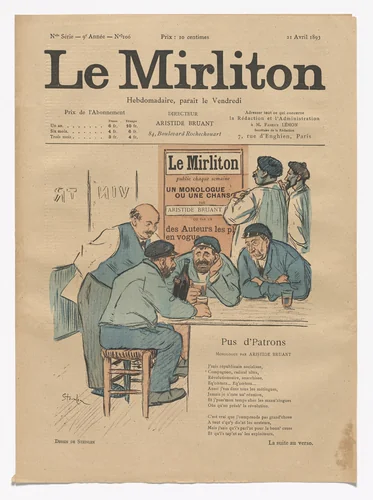 Le Mirliton, no. 106 by Théophile-Alexandre Steinlen, periodical, 1893