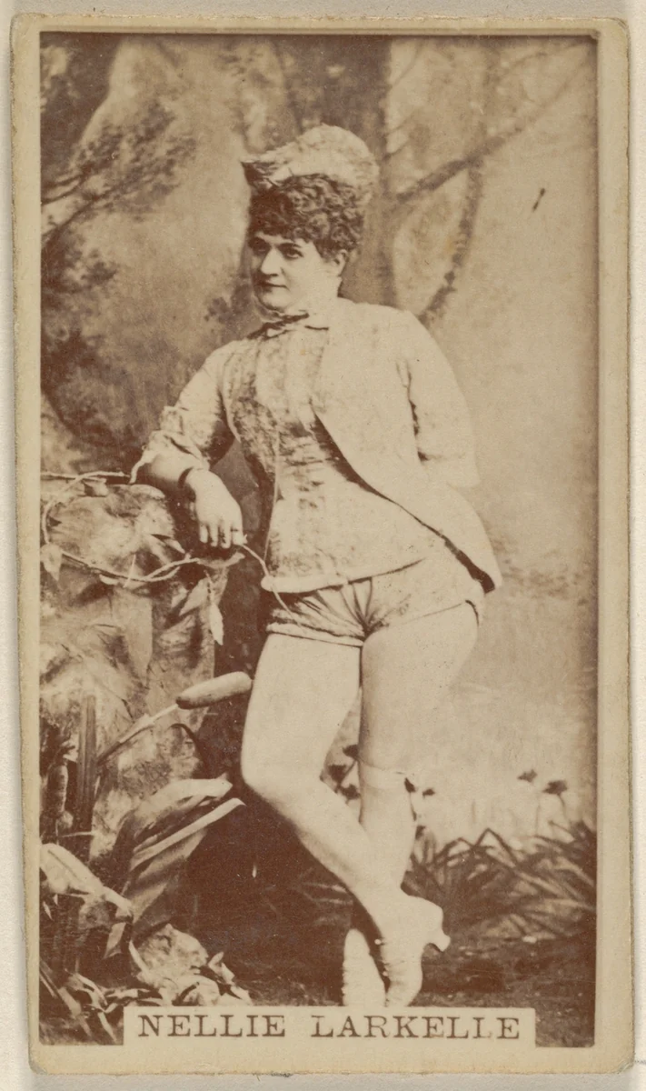 Nellie Larkelle, from the Actors and Actresses series (N45, Type 8) for Virginia Brights Cigarettes by Allen & Ginter, photograph, 1885-1891