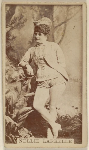 Nellie Larkelle, from the Actors and Actresses series (N45, Type 8) for Virginia Brights Cigarettes by Allen & Ginter, photograph, 1885-1891