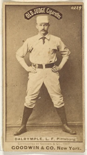 Abner Frank Dalrymple, Left Field, Pittsburgh, from the Old Judge series (N172) for Old Judge Cigarettes by Goodwin & Company, photograph, 1887