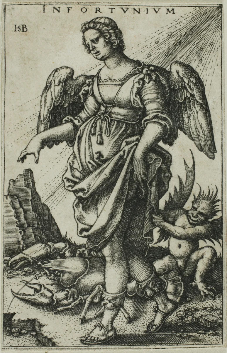 Misfortune by Sebald Beham, print, 1536-1546