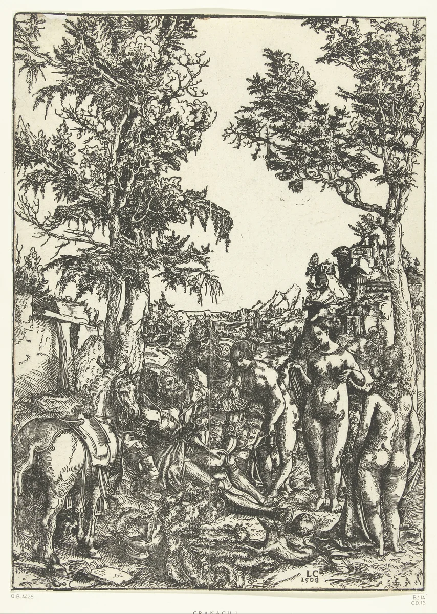 Oordeel van Paris by Unknown, print, 1508