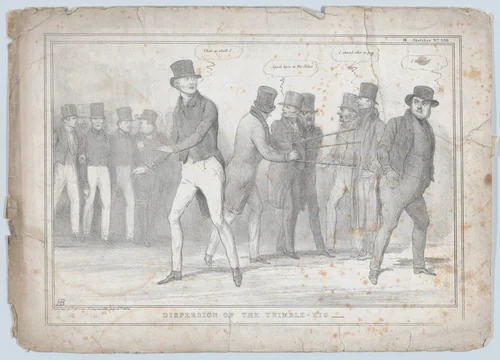 Dispersion of the Thimble Rig by John Doyle, print, 1834