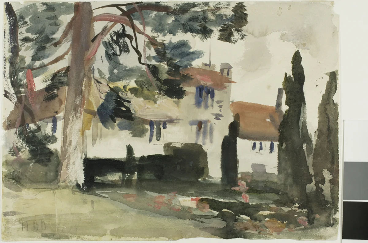 Ightham Mote, Kent by Hercules Brabazon, painting, 1821-1906